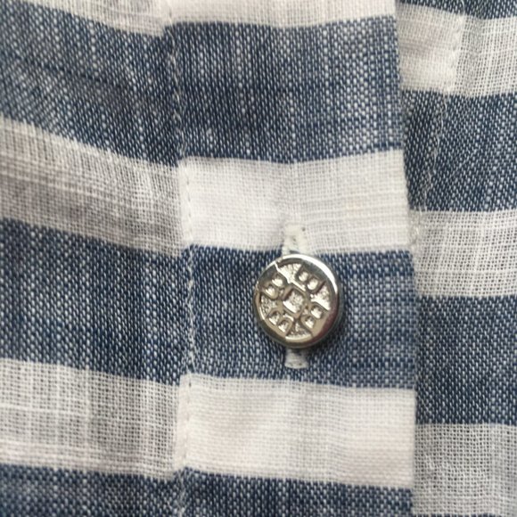 Chico's Black Label Shirt Tunic. 0. Blue and White - Picture 8 of 11